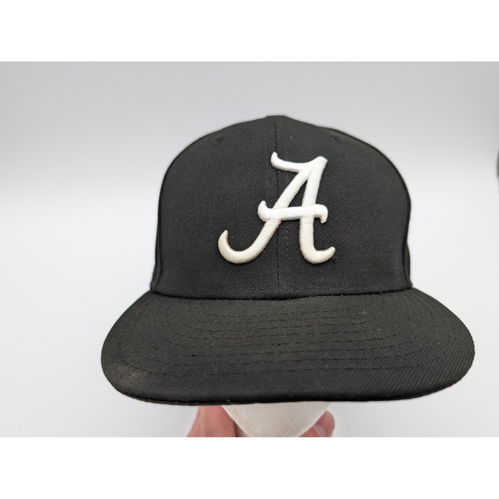 New Era 59FIFTY Alabama Crimson Tide Fitted Hat Black Size 7 3/4 Cap